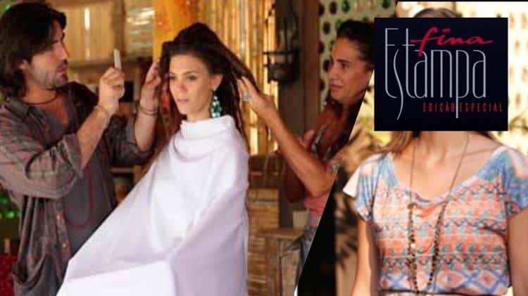 Fina Estampa, Luana decide mudar o visual com a ajuda de Mandrake e Zambeze (Imagem: Globo)