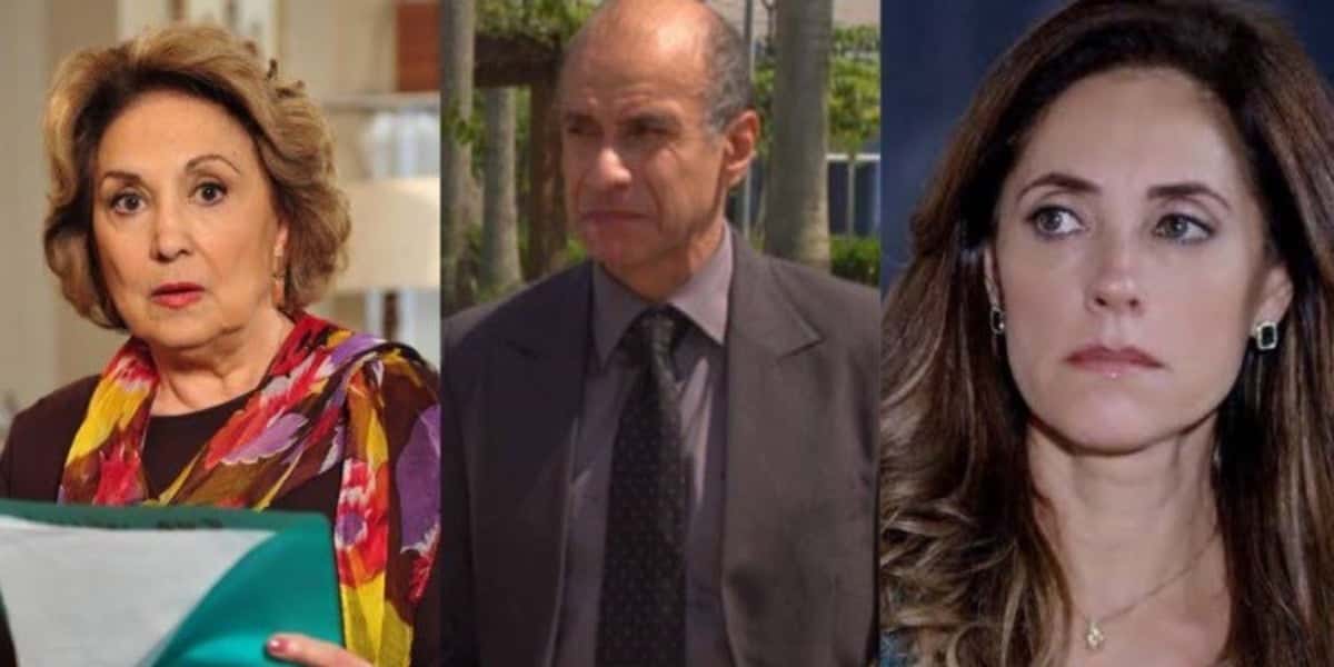 Fina Estampa, Tia Íris fala demais e coloca Tereza Cristina na mira do delegado Paredes (Montagem: TV Foco)