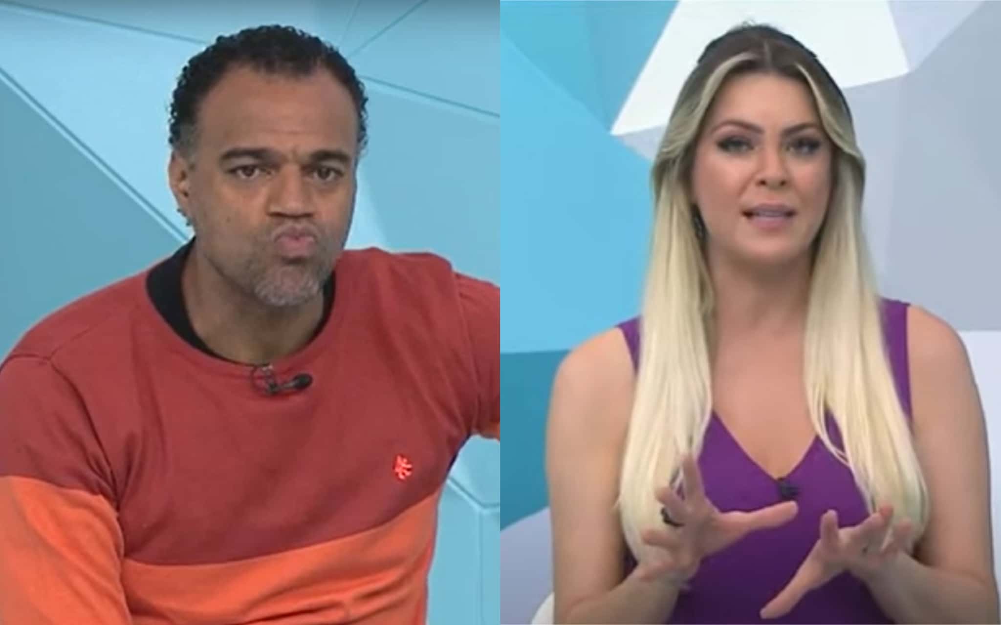 Denílson se revoltou com Renata Fan no Jogo Aberto (Foto: Divulgação)
