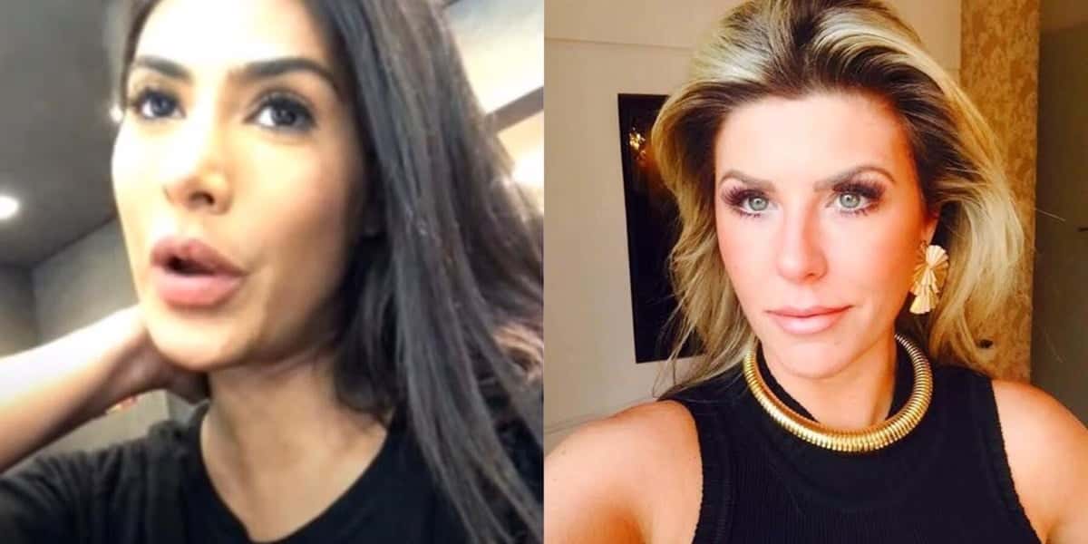 Flávia Noronha e Íris Stefanelli já eram rivais na RedeTV! (Foto: reprodução)