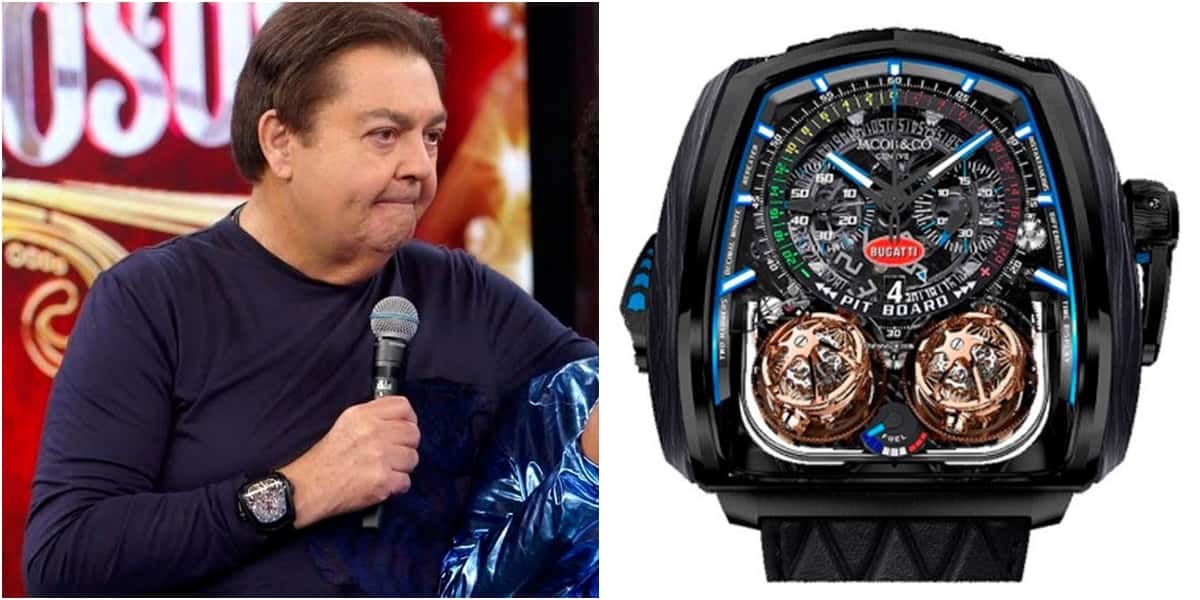 Faustão tem relógio que custa milhões. (Foto: Montagem/Reprodução)