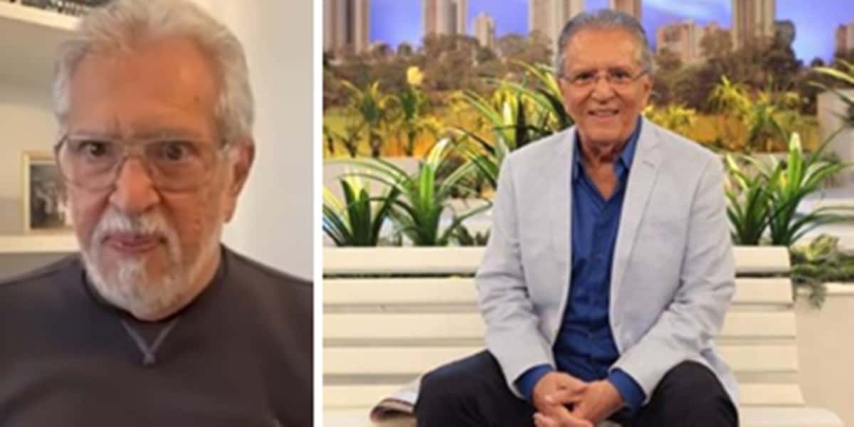 Carlos Alberto está apresentando A Praça é Nossa direto da sua casa no SBT (Foto: Montagem/TV Foco)