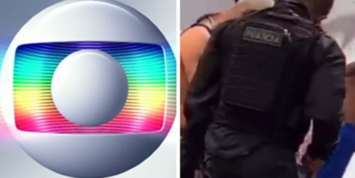 Ator da Globo foi revistado por policiais em favela (Imagem: Montagem/TV Foco)