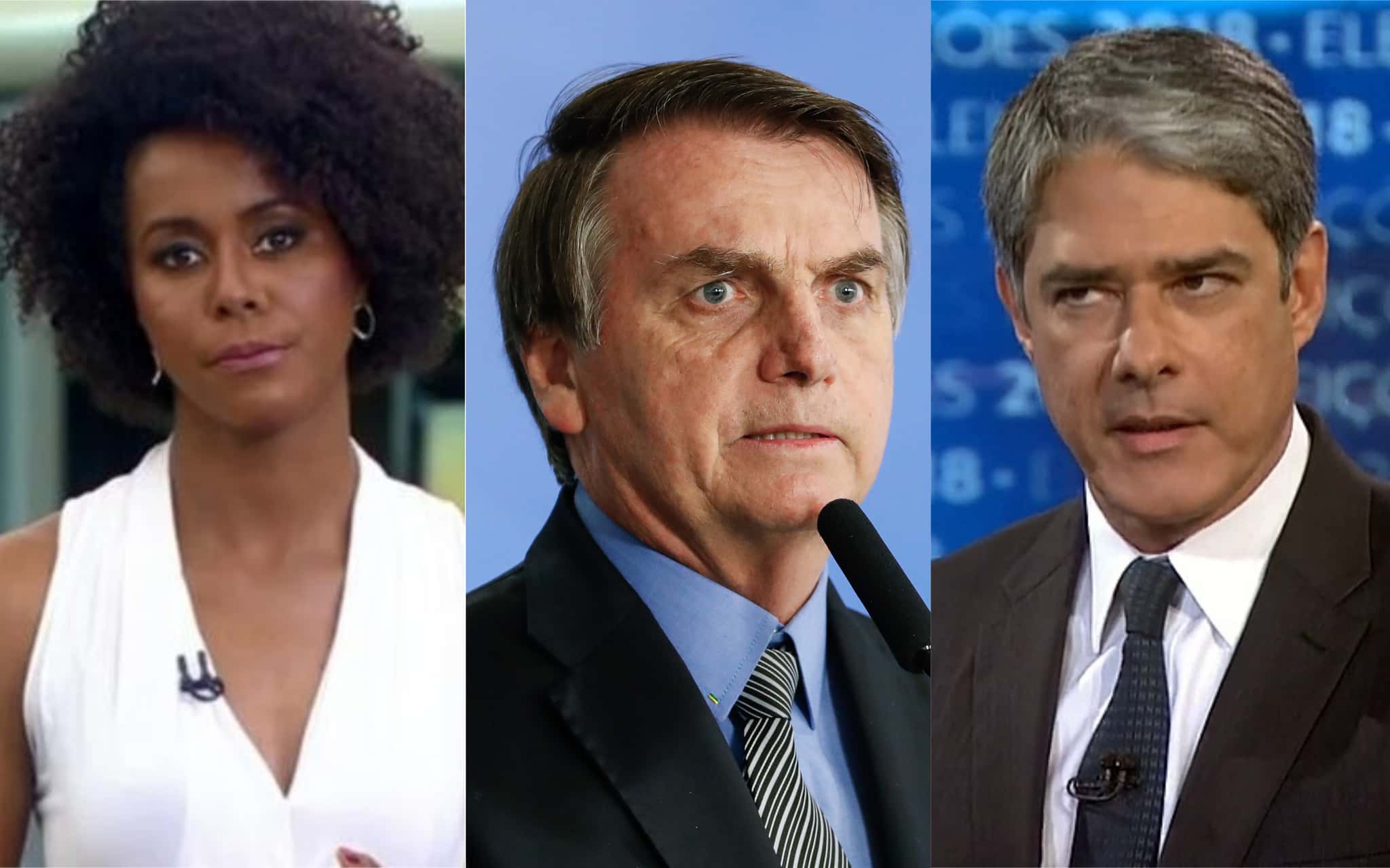 Bolsonaro não poupou críticas a Maju Coutinho e William Bonner (Foto: Divulgação)