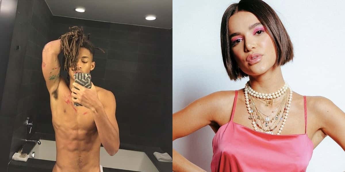 Jaden Smith e Manu Gavassi trocam flertes (Foto: Reprodução)