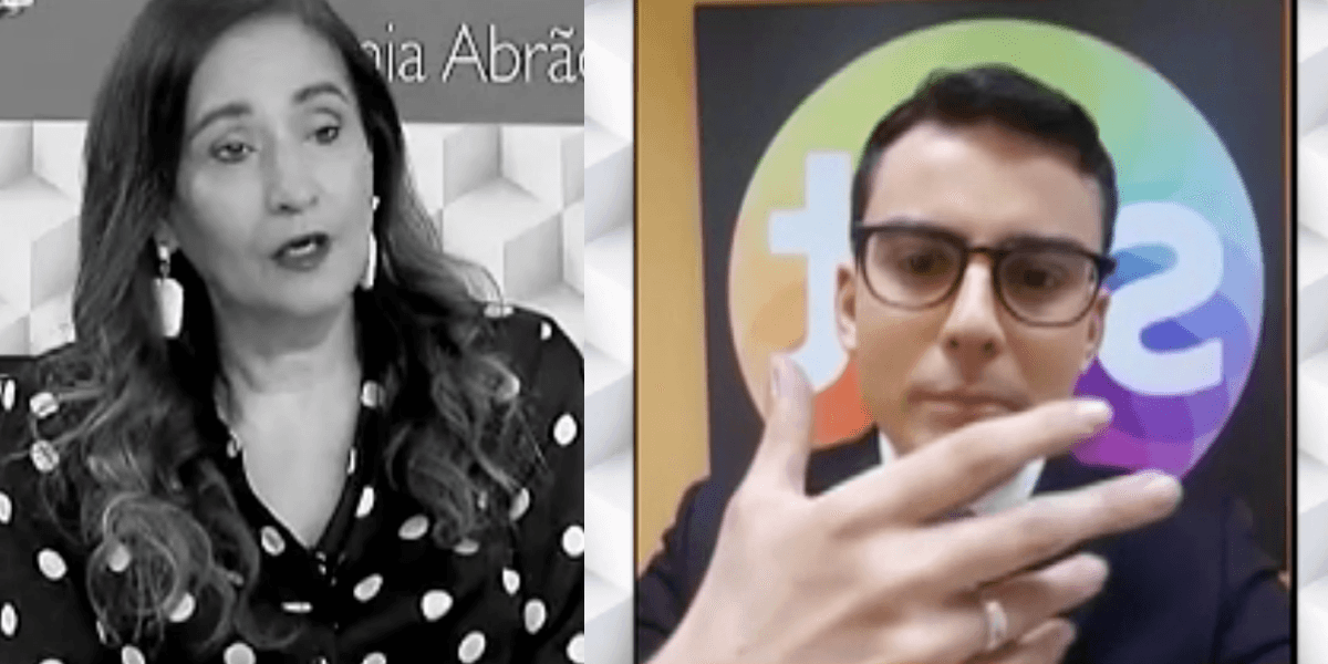 Sonia Abrão e o jornalista do SBT (Foto: Montagem)