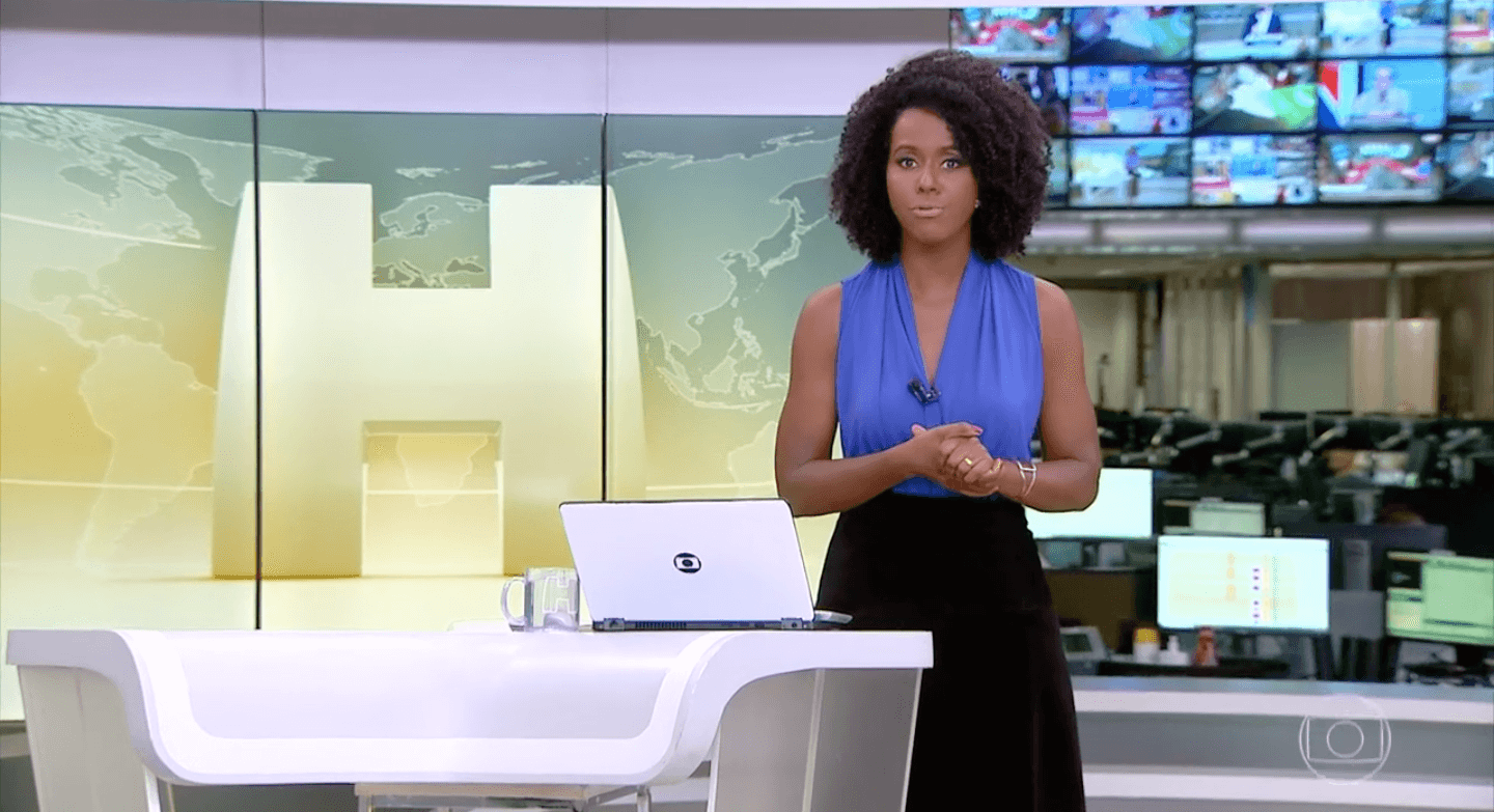 Maju Coutinho retornou ao 'Jornal Hoje' (Foto: reprodução/Globo)