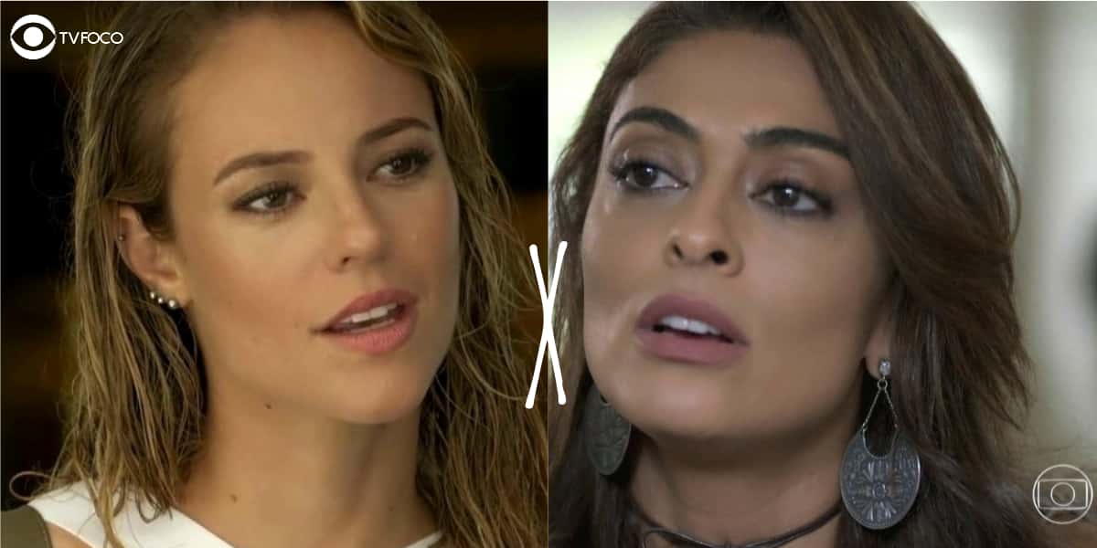 Bibi não se controla na frente de Jeiza em A Força do Querer (Foto: Montagem/TV Foco/Reprodução/Globo)