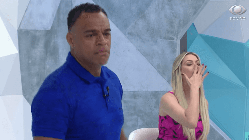 Denilson e Renata Fan apresentam juntos o programa Jogo Aberto na Band (Foto: Reprodução)