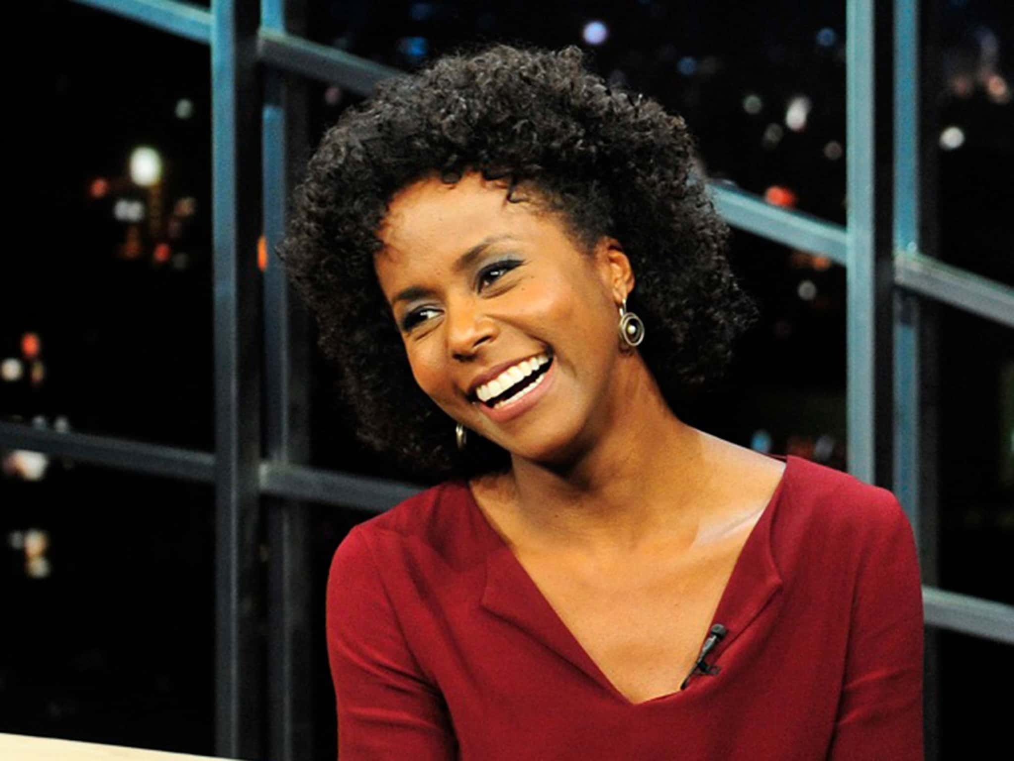 Maju Coutinho no Programa do Jô (Foto: Reprodução / Globo)
