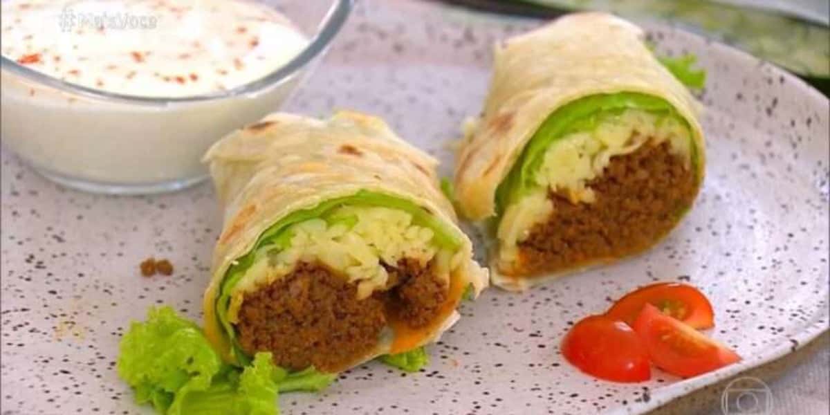 Burrito feito por Ana Maria Braga no Mais Você de hoje (Foto: Reprodução)