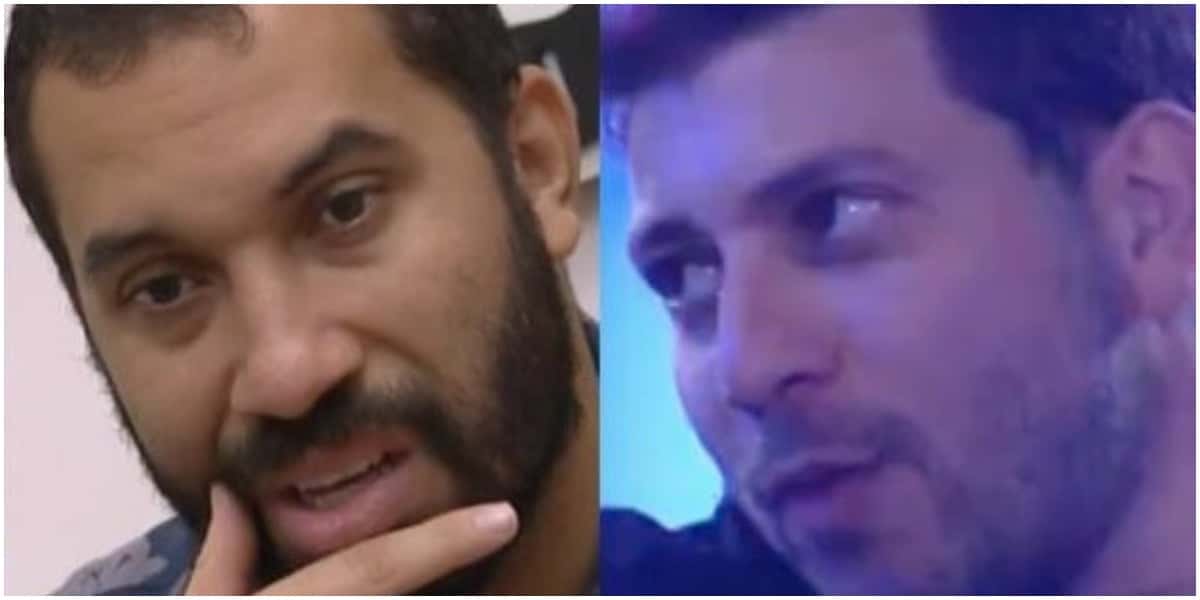 Gil e Caio conversaram na varanda sobre alguns acontecimentos entre Arthur e Fiuk (Foto:Reprodução)