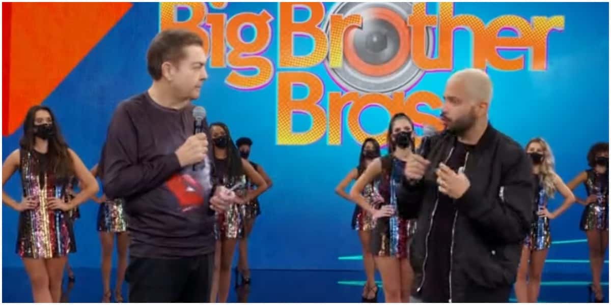 Faustão recebeu Projota no seu Domingão - Foto: Reprodução