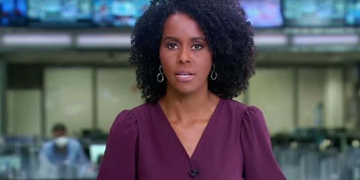 Maju Coutinho no Jornal Hoje (Foto: Reprodução)