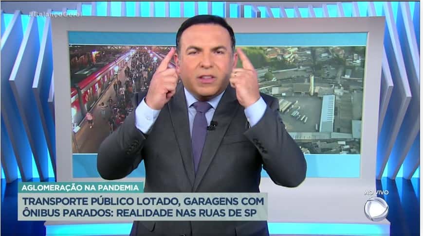 Reinaldo Gottino se exaltou durante o Balanço Geral (Foto: Reprodução)