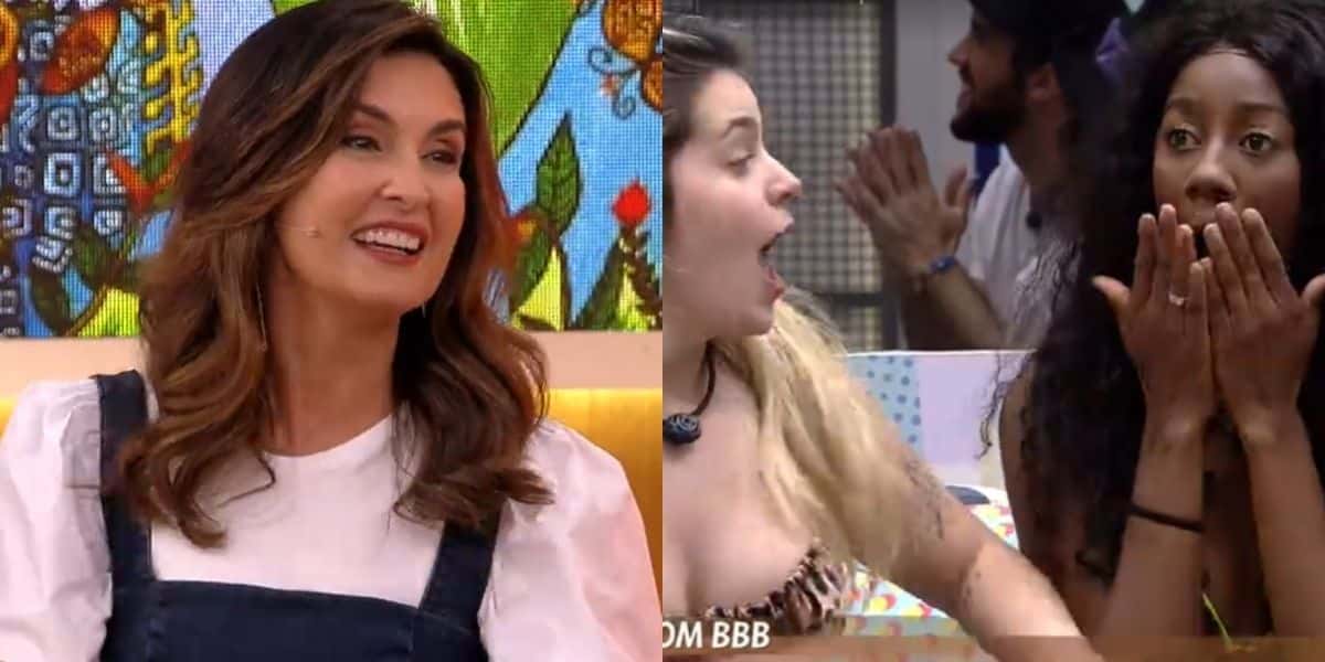 Fátima Bernardes invade BBB e brothers ficam chocados (Montagem: TV Foco)