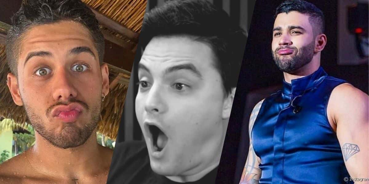 Zé Felipe, Felipe Neto e Gusttavo Lima trocaram farpas (Montagem: TV Foco)