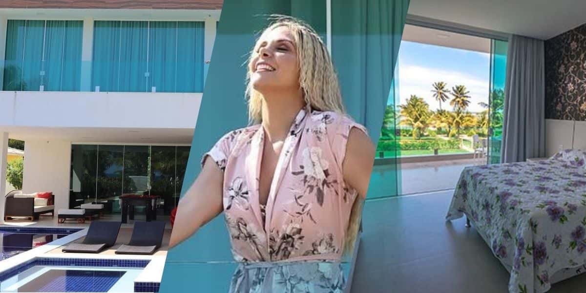 Carla Perez em mansão (Montagem: TV Foco)