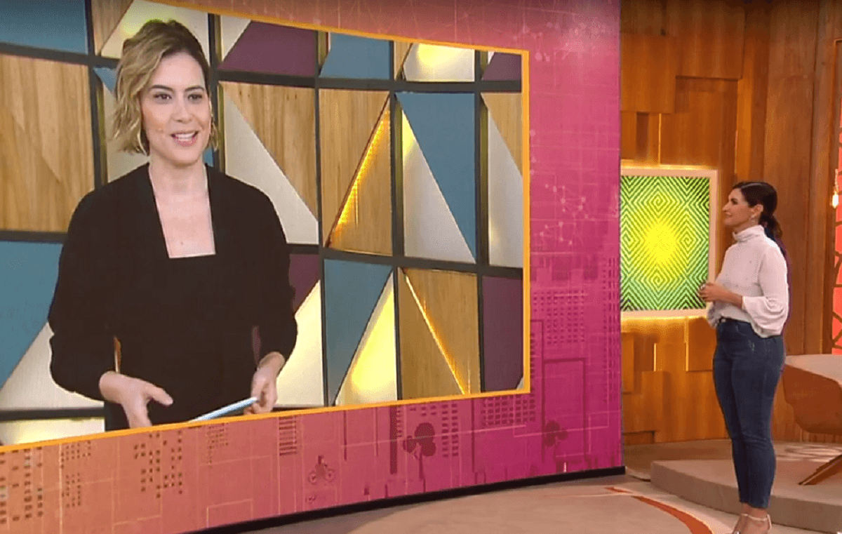 Michelle Loreto durante sua participação no Encontro com Fátima Bernardes (Foto: Reprodução)