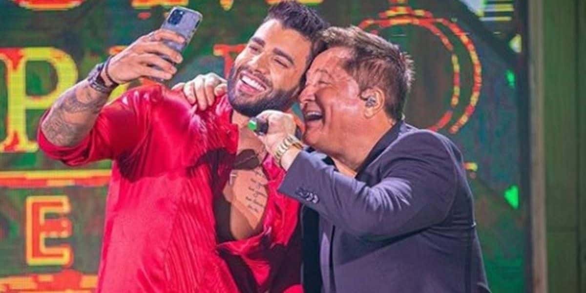 Gusttavo Lima e Leonardo (Foto: Reprodução)