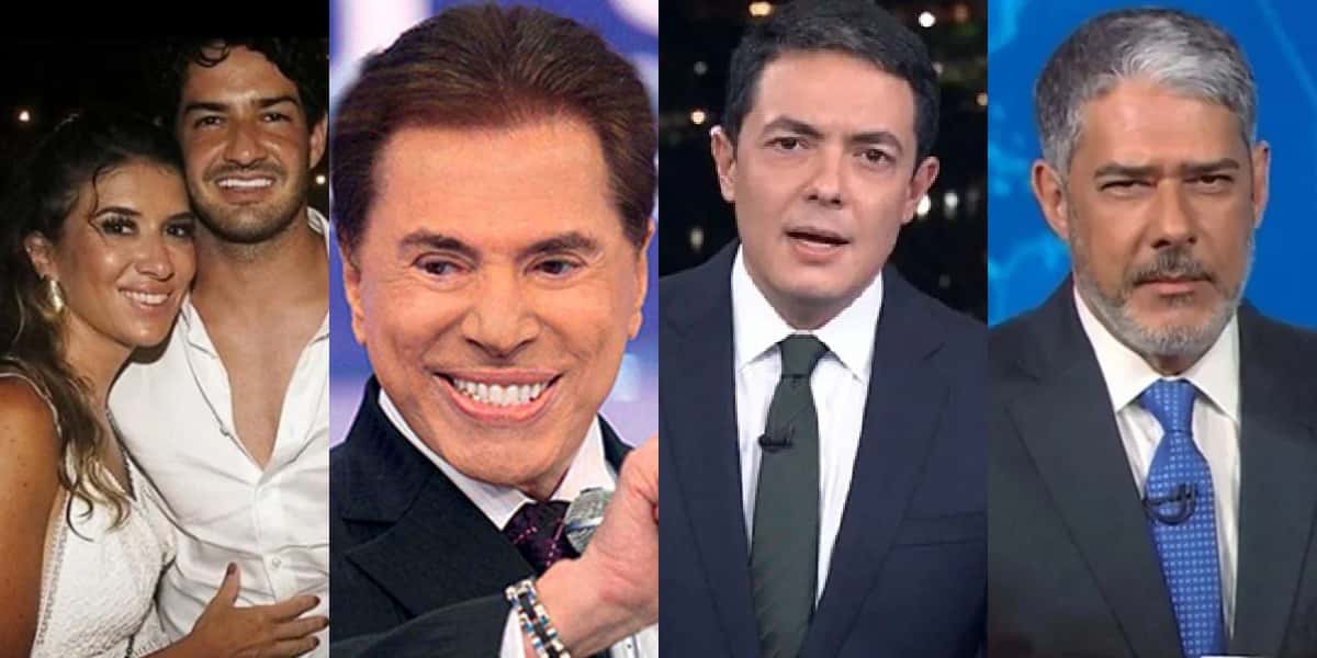 Pato, Rebeca, Silvio Santos, Alan Severiano e William Bonner (Foto: Reprodução)
