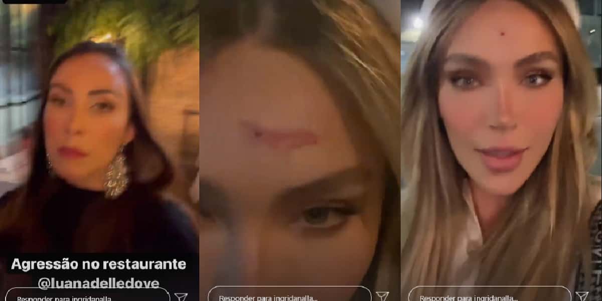 As famosas Ingrid Analla e Luana Dellevedove brigam em restaurante (Foto: Reprodução/Instagram)