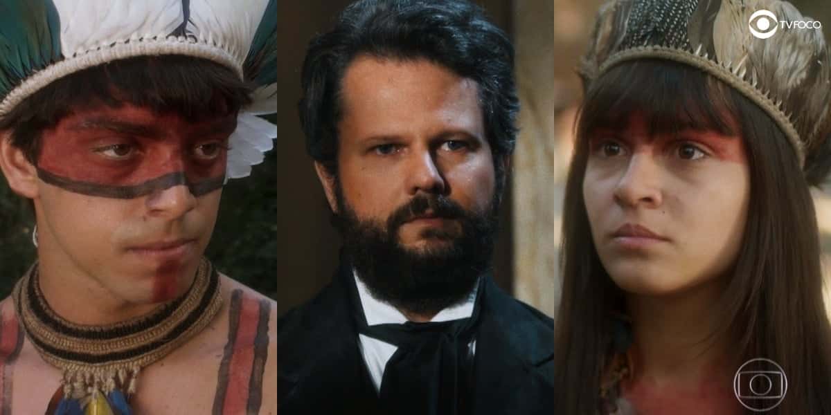 Jacira e Piatã surgirão em Nos Tempos do Imperador (Foto: Reprodução/Globo)