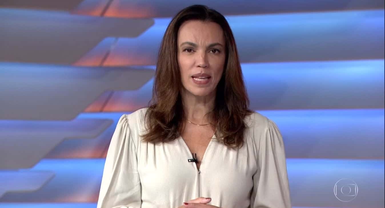 Ana Paula Araújo no comando do Bom Dia Brasil (Foto: Reprodução/Globo)
