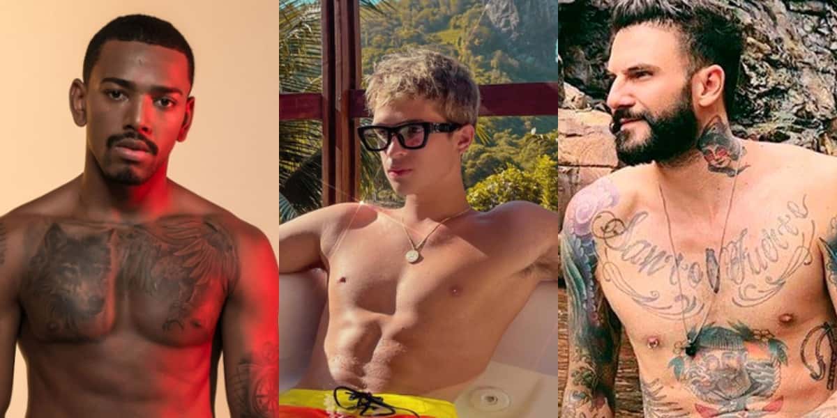 Nego do Borel, João Guilherme e Wagner Santiago já postaram nudes (Foto: Reprodução/Instagram/Twitter)