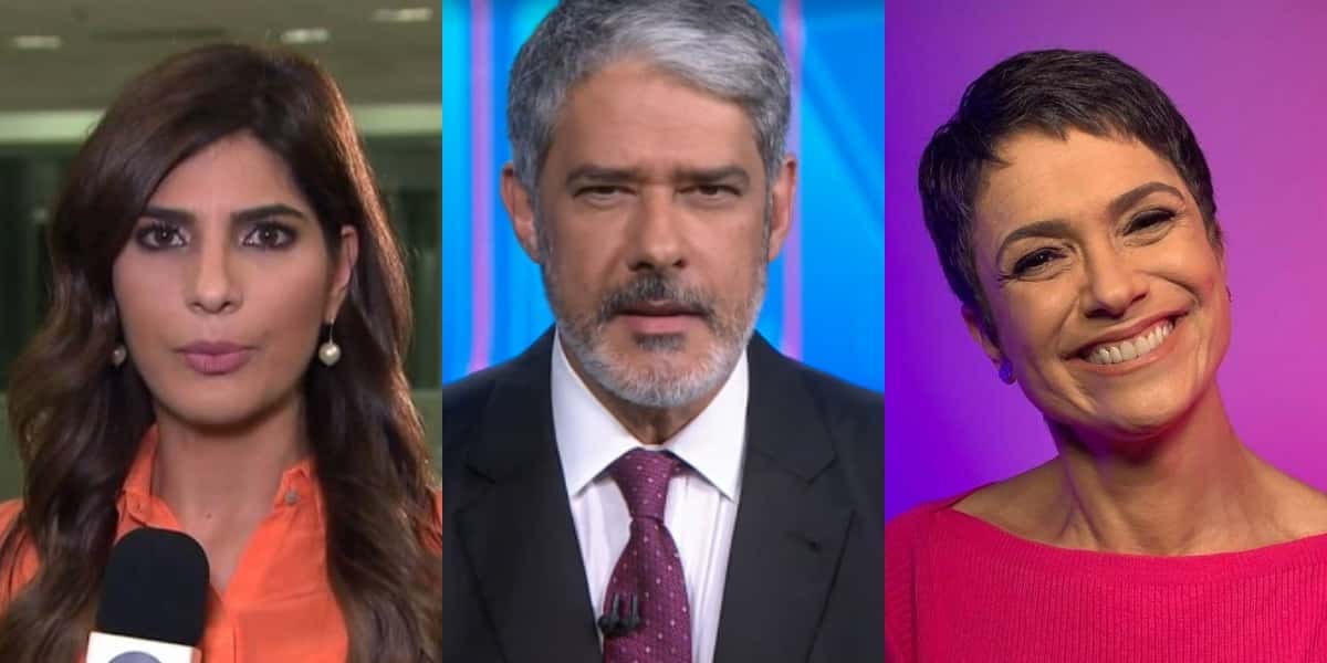 Andréia Sadi, William Bonner e Sandra Annenberg (Foto: Reprodução/TV Globo)