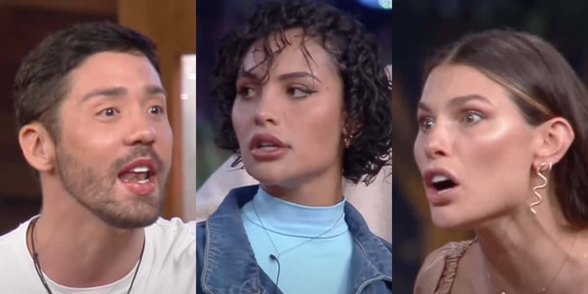 Rico discutiu ao vivo em A Fazenda 13 com Aline e Dayane (Imagem: Montagem)