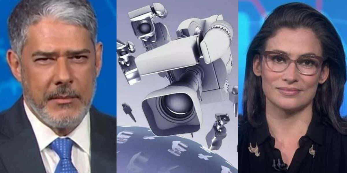 Plantão urgente na Globo, William Bonner e Renata Vasconcellos (Reprodução)