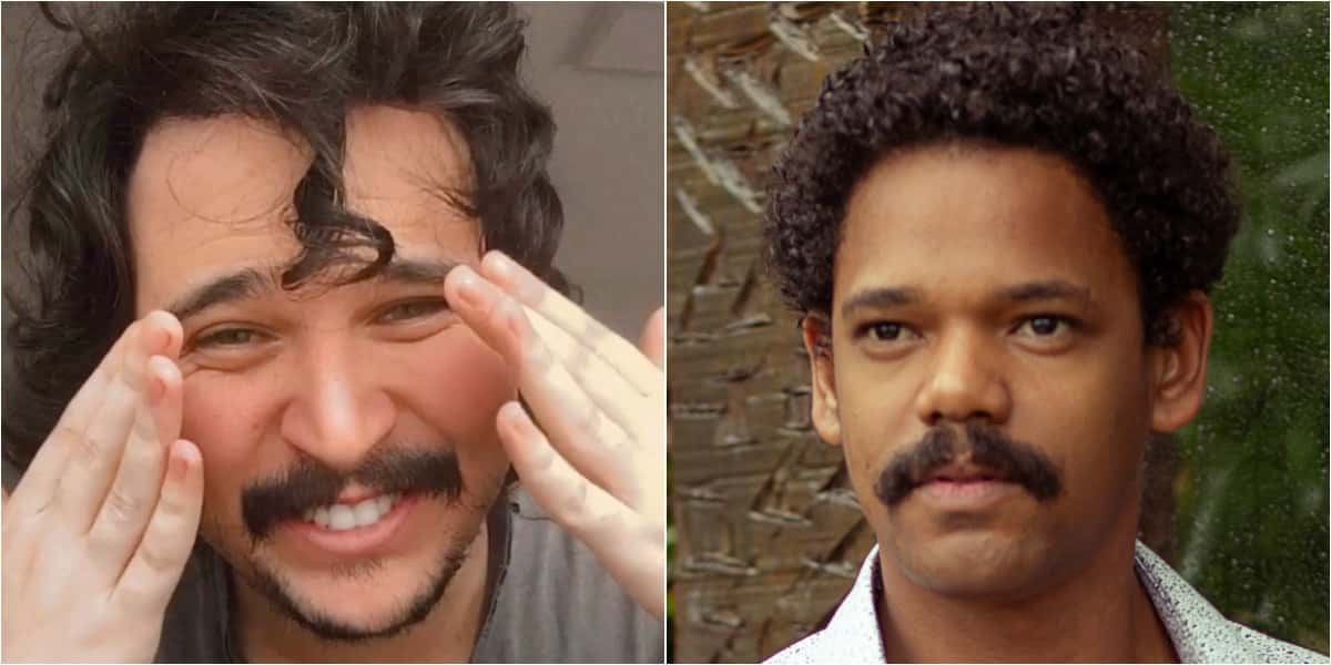 Esse Menino volta a falar do presente que ganhou de Michel Gomes no amigo secreto da Globo no Fantástico (Foto: Reprodução)