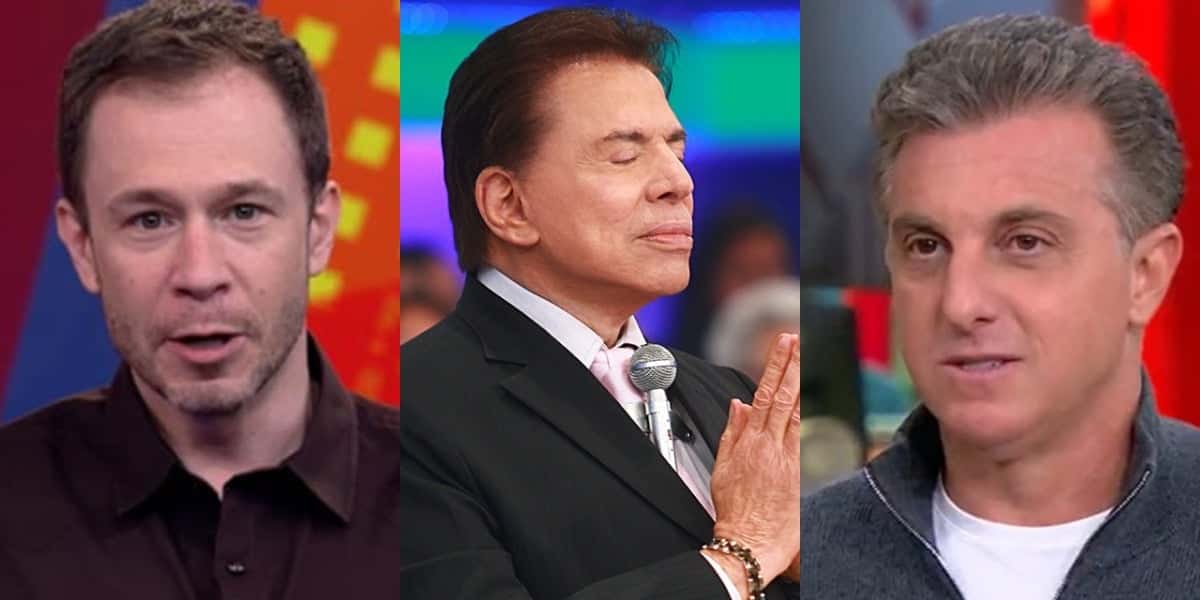 Tiago Leifert, Silvio Santos e Luciano Huck (Foto: Reprodução/TV Globo/SBT/GloboNews)