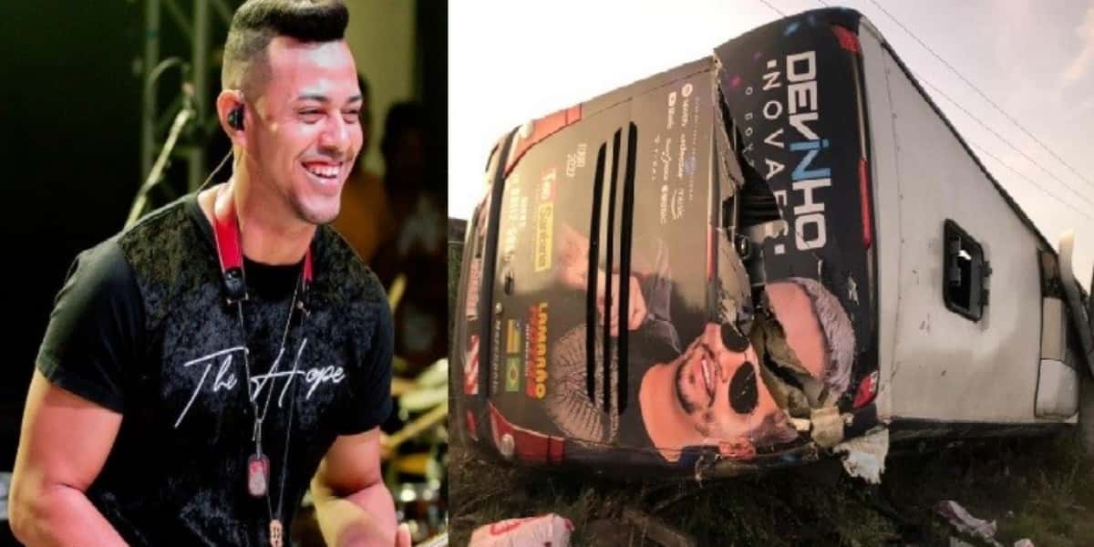 Devinho Novaes teve ônibus de sua banda envolvido em acidente (Imagem: Reprodução)