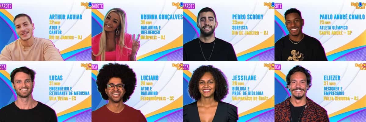Veja a lista de participantes famosos e anônimos do BBB22 (Foto montagem: TV Foco)