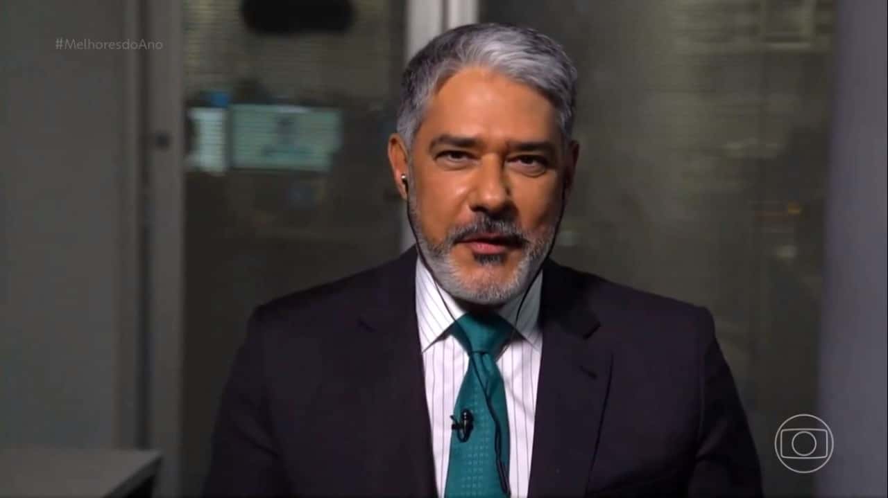 William Bonner na redação do "Jornal Nacional" (Foto: Reprodução/TV Globo)