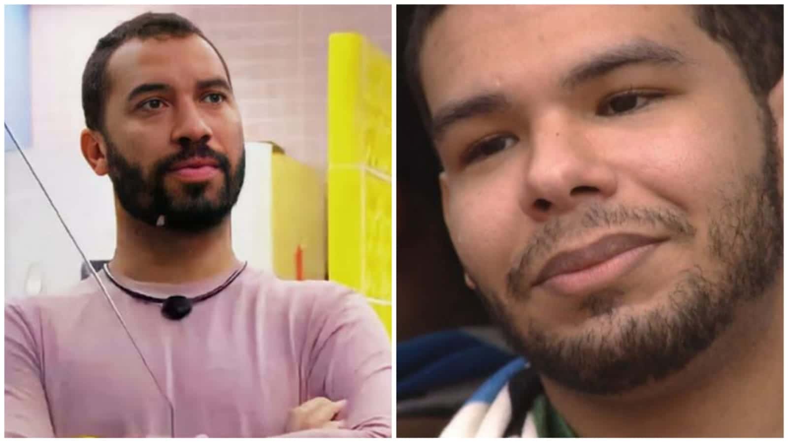 Gil do Vigor demonstra empatia e sensibilidade pelos relatos de Viny Fernandes do BBB22 (Montagem/ Reprodução/ Internet)