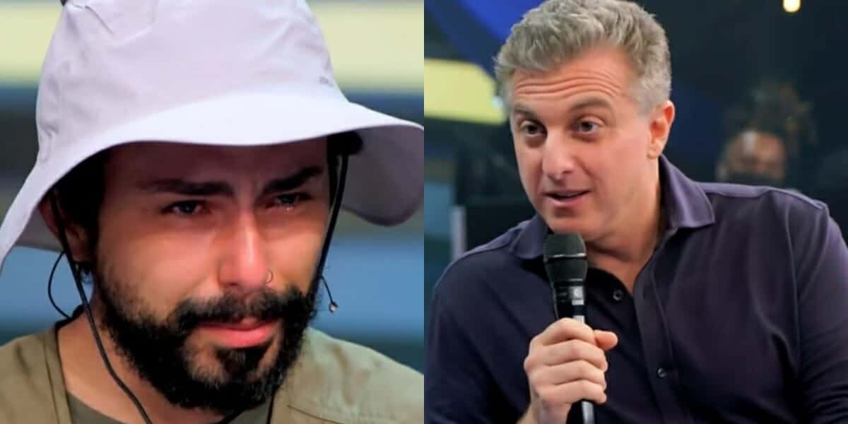 Homem chora no Domingão com Huck (Foto: Reprodução)