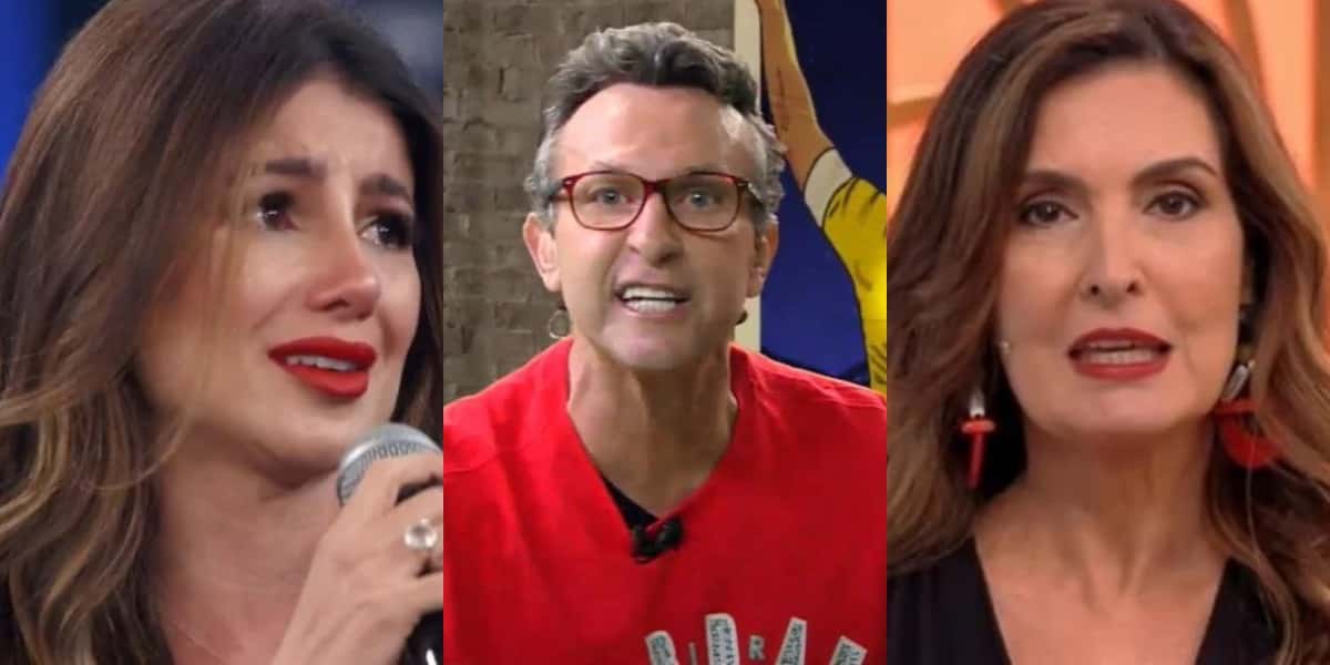 Paula Fernandes, Neto e Fátima Bernardes (Foto: Reprodução/TV Globo/Band)