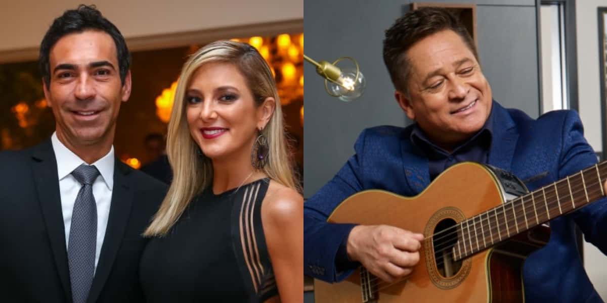 César Tralli, Ticiane Pinheiro e Leonardo (Foto: AgNews/Reprodução/Instagram)