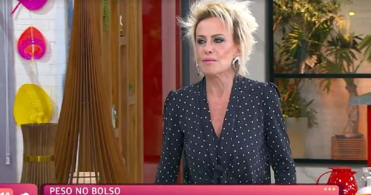 Ana Maria Braga se irritou durante um link no Mais Você- Foto: Reprodução-Globo