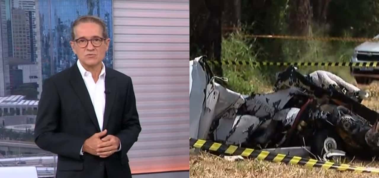 Carlos Tramontina confirmou duas mortes em decorrência a queda de um avião no SP1- Foto: Reprodução-Globo