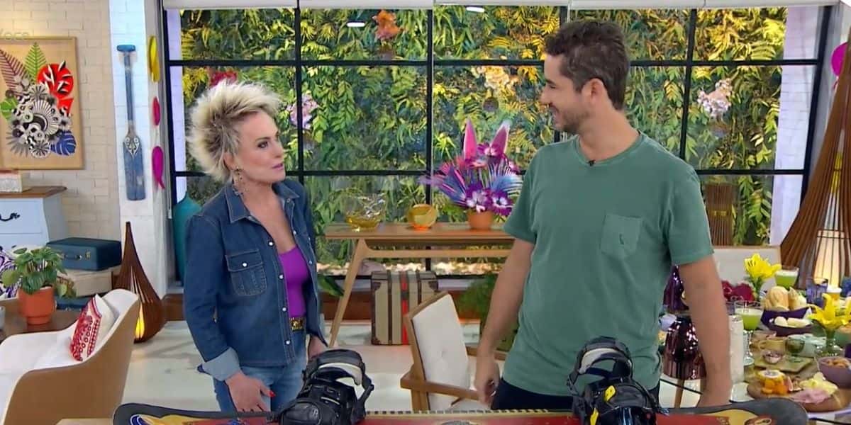 Ana Maria e Felipe Andreoli no Mais Você (Foto: Reprodução/Globo)