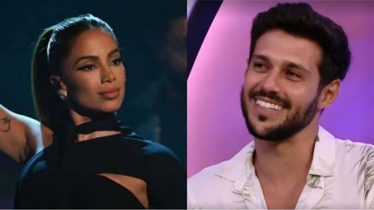 Rodrigo viu as declarações de Anitta sobre ele no Papo do Eliminado (Reprodução/ Globoplay/ Instagram)