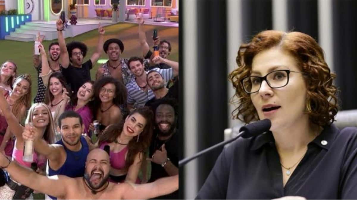 A deputada Carla Zambelli exige teste de Covid no BBB22 (Montagem/ Reprodução)