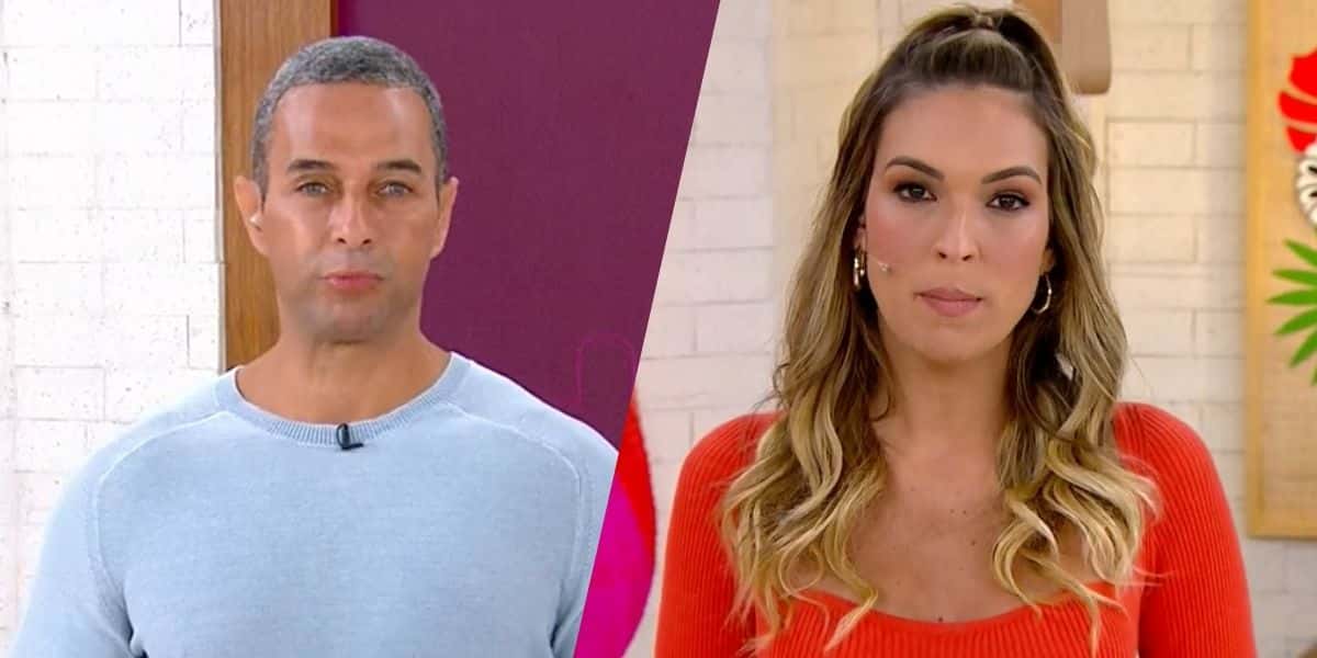 Fabrício Battaglini e Talitha Morete no Mais Você (Montagem: TV Foco)