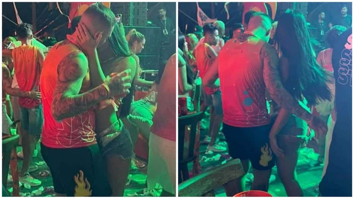 MC Gui é flagrado após término de noivado pegando duas mulheres em noitada (Reprodução/ Internet)