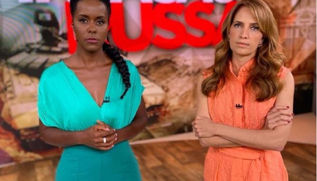 Maju Coutinho e Poliana Abritta na última edição do Fantástico, na Globo- Foto: Divulgação