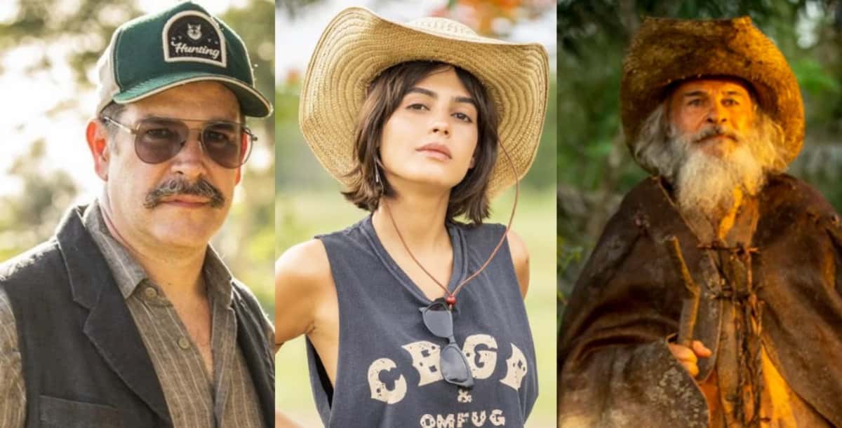 Murilo Benício, Julia Dalavia e Osmar Prado estão em 'Pantanal' e vão tratar temas polêmicos (Reprodução / Globo)